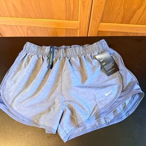 Nike Running Shorts Womens Medium Blue Gray NEW Dri-FIT 831558-460 Space Dye